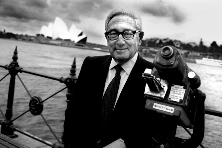 Henry Kissinger at Circular Quay in 1995.