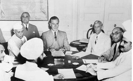 Mountbatten meets Jinnah, Nehru and other leaders to plan the Partition of India