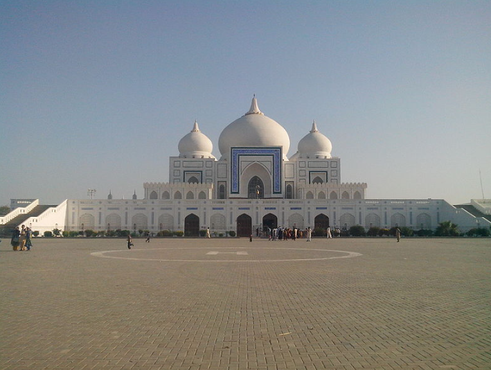 The Bhutto family mausoleum in Garhi Khuda Bakhsh, where Bhutto was buried alongside several members of her family