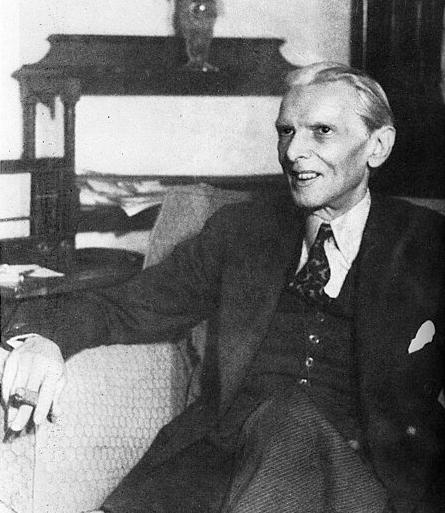 Jinnah smoking a cigar