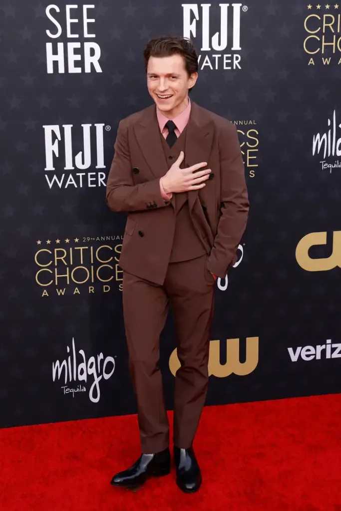 Tom Holland wore a three-piece Prada suit
