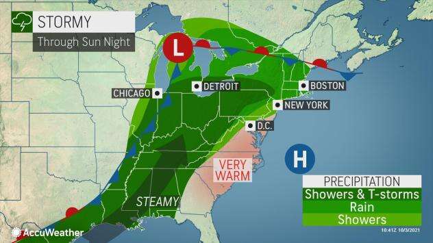 Stormy East Coast weather this weekend