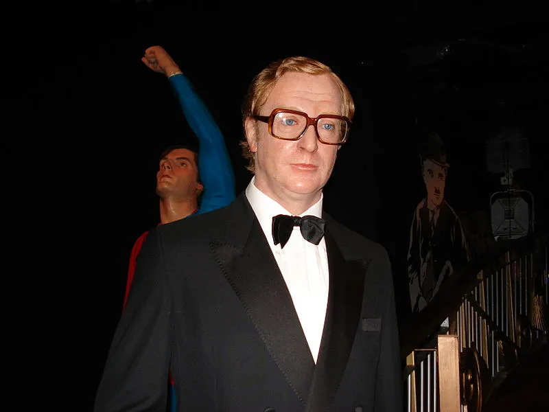 Waxwork of Caine as Harry Palmer (from 1965's The Ipcress File) at Madame Tussauds, London