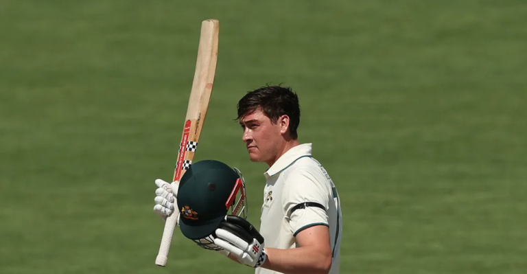 In the Warner “audition,” Renshaw scores a century against Pakistan.
