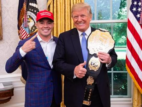 Donald Trump made a special appearance to support the controversial Colby Covington at UFC 296.