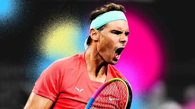 Tennis star Rafael Nadal excites fans with his athleticism