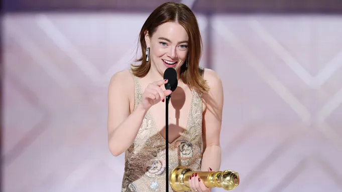 Emma Stone won the Golden Globe for Best Actress in a Comedy for "Poor Things.
