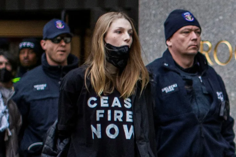 Hunter Schafer was arrested at the NYC Gaza Cease Fire Rally