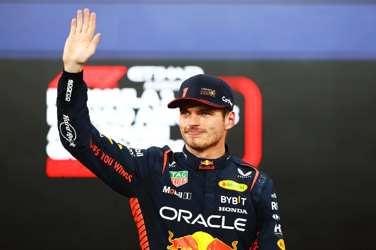 Max Verstappen of Red Bull leads the Australian Grand Prix