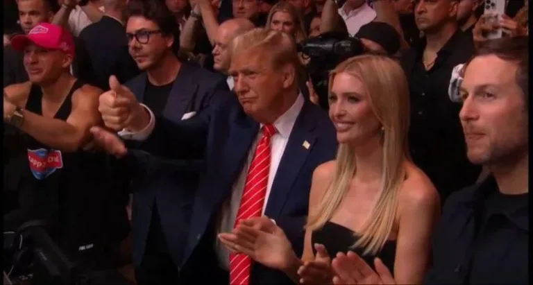 Trump attended UFC 299 with Ivanka and Dana White